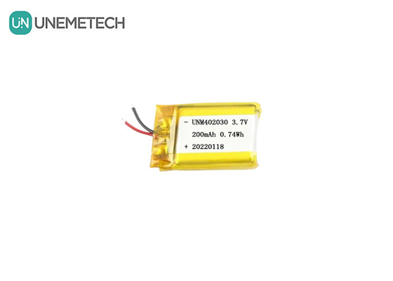 Niewielki rozmiar 402030 3,7V 200mAh Akumulator Lipo do produktów elektronicznych