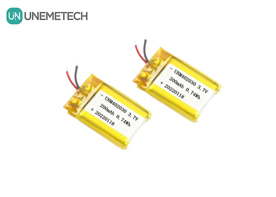 Niewielki rozmiar 402030 3,7V 200mAh Akumulator Lipo do produktów elektronicznych