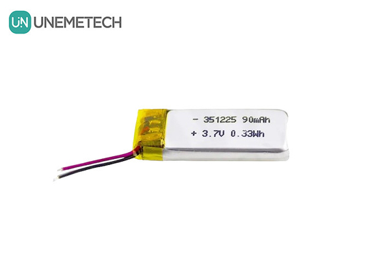 351225 Polimerowa bateria litowo-jonowa 3,7V 90mAh Akumulacyjna ultra cienka Li-polimerowa bateria