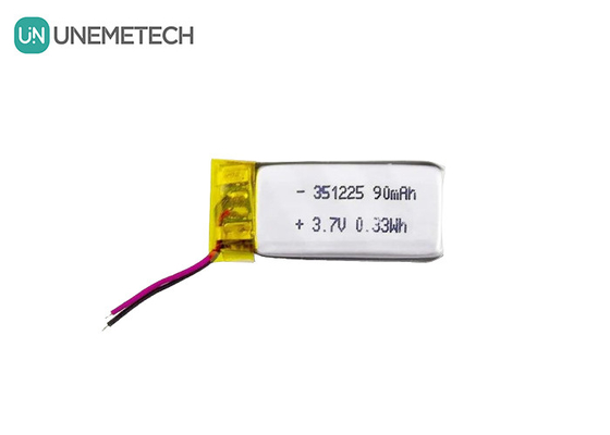 351225 Polimerowa bateria litowo-jonowa 3,7V 90mAh Akumulacyjna ultra cienka Li-polimerowa bateria