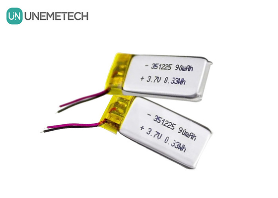 351225 Polimerowa bateria litowo-jonowa 3,7V 90mAh Akumulacyjna ultra cienka Li-polimerowa bateria