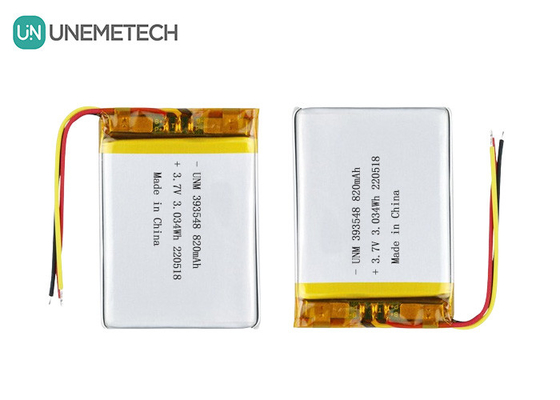 Polimerowa bateria litowa 3,7V 820mAh 393548 Lipo z akumulatorami do elektronicznej pompy piersi