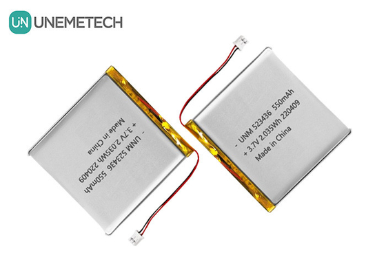 Polimerowa bateria litowo-jonowa 3.7V 550mAh 523436 Polimerowa bateria Li do śledzenia GPS