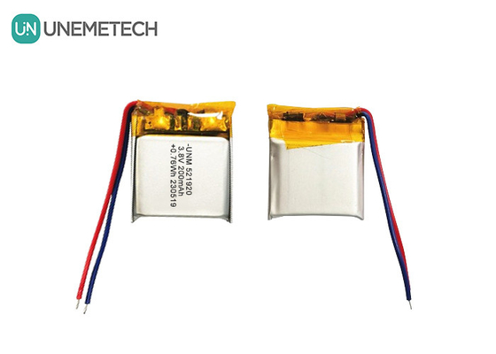 Wysokonapięciowy akumulator poliestrowy litowy 3.8V 200mAh 521920 dla inteligentnych zegarków