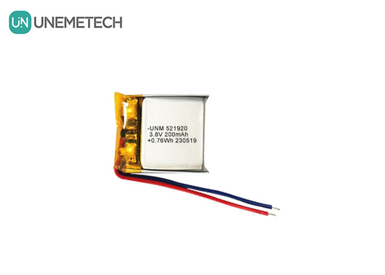 Wysokonapięciowy akumulator poliestrowy litowy 3.8V 200mAh 521920 dla inteligentnych zegarków