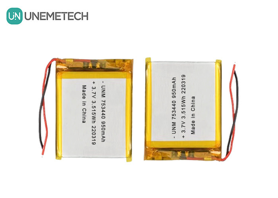3.7V Litowy Polimerowy Akumulator 950mAh 753440 Akumulator do Miniaturowej Kamery