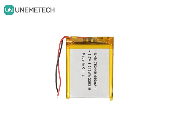 3.7V Litowy Polimerowy Akumulator 950mAh 753440 Akumulator do Miniaturowej Kamery