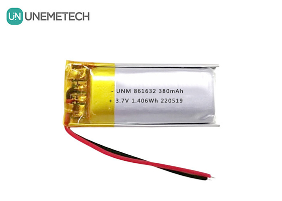 1S LiPo Baterie 3.7V 380mAh Akumulator Li-polimerowy 861632 do lampy stołowej