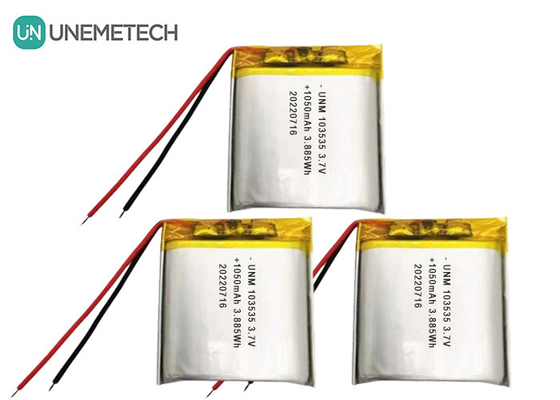 3.7V 1050mAh Custom Compact Design Lipo Battery 103535 dla projektorów miniaturowych