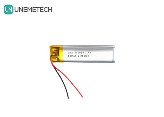 3.7V 80mAh 400930 Bateria polimerowa litowa nieduża dla świeczek elektronicznych