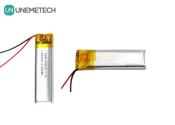 3.7V 80mAh 400930 Bateria polimerowa litowa nieduża dla świeczek elektronicznych