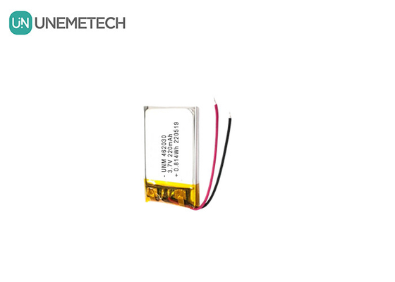 3.7V 220mAh 462030 Certyfikat Pojemnik polimerowy litowy do oświetlenia LED