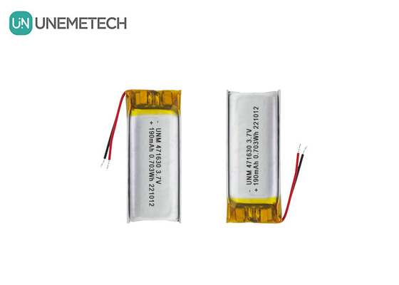 Certyfikat CE LiPo bateria 471630 3,7V 190mAh Li-polimerowa bateria do przenośnej elektroniki