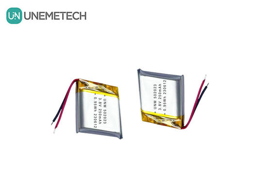 3.8V 250mAh 502023 Wysokonapięciowa bateria polimerowa litowa dla lokalizatora śledzącego