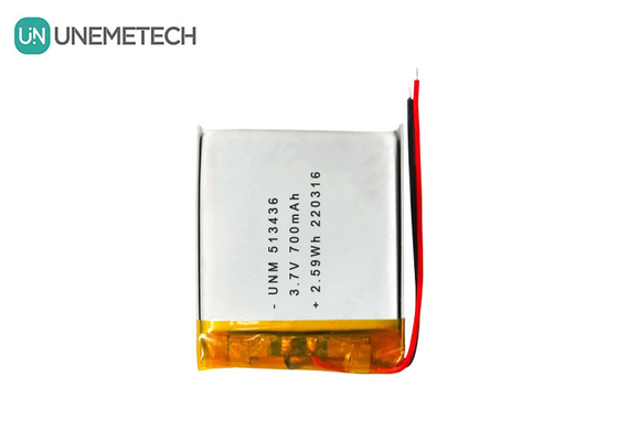 3.7V 700mAh 513436 Pojemna bateria poliestrowa litowo-jonowa do śledzenia GPS