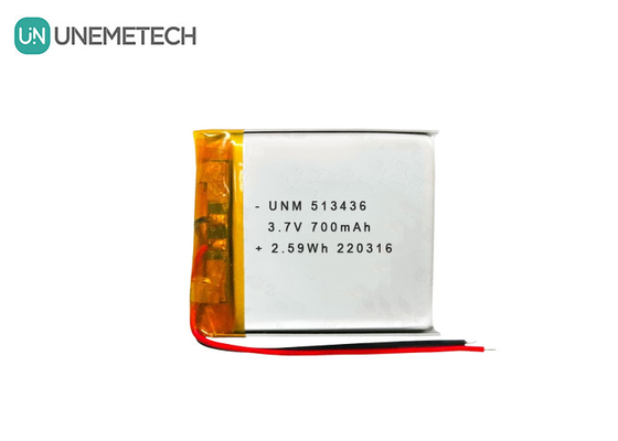 3.7V 700mAh 513436 Pojemna bateria poliestrowa litowo-jonowa do śledzenia GPS