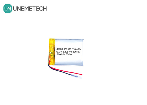 3.7V 650mAh Ładowalna bateria poliestrowa litowo-jonowa 852530 do słuchawek