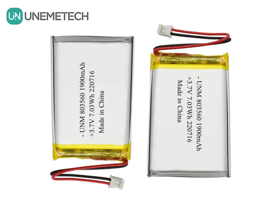 Akumulator limfocytowy 3,7V 1900mAh 803560 do latarek