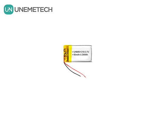 601218 3,7V 80mAh Mała ładowalna bateria litowo-polimerowa do inteligentnych okularów