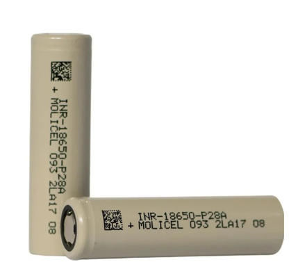 Molicel INR-18650-P28A 18650 Akumulator 3.6V 2800mAh z maksymalnym ciągłym prądem rozładowania 35A