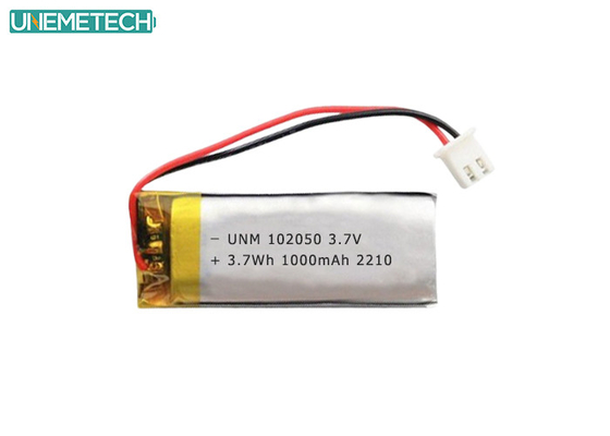 Lipo Battery Pack 102050 3,7V 1000mAh Litium Polymer Battery z IEC62133 zatwierdzony