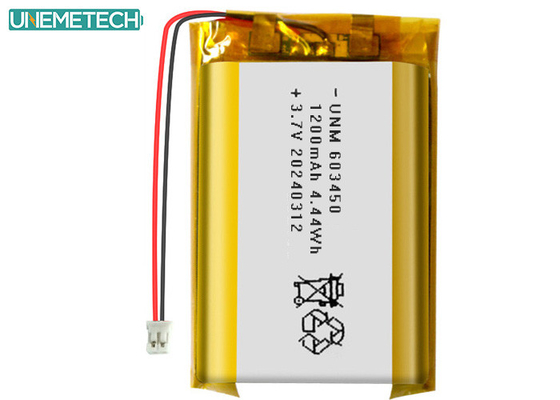 3.7V 1200mAh Akumulator polimerowy litowy 603450 z homologacją CE dla elektroniki