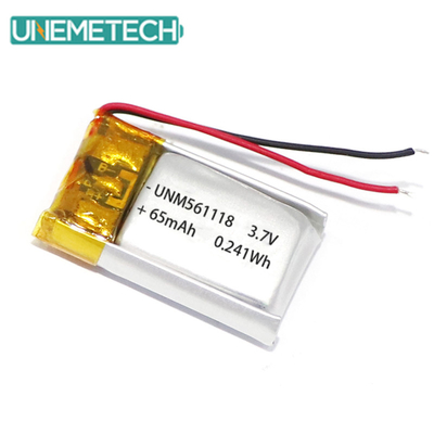 3.7V 65mAh 561118 Akumulator poliestrowy litowy do słuchawek
