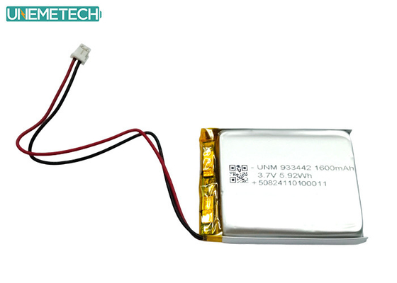 Niestandardowa bateria Li-polimerowa 3.7V 1600mAh 933442 Bateria poliemerowa litowa dla produktów medycznych