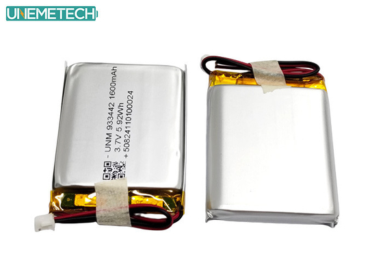 Niestandardowa bateria Li-polimerowa 3.7V 1600mAh 933442 Bateria poliemerowa litowa dla produktów medycznych