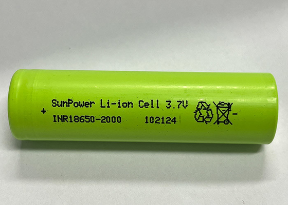 SunPower 18650 2000mAh 20A Ładowalna bateria litowo-jonowa Komórka 3.7V Baterie litowo-jonowe do narzędzi elektrycznych