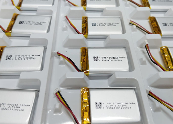 3.7V 950mAh 803040 Polimerowa bateria litowo-jonowa z Molex51021-3P do elektroniki zewnętrznej