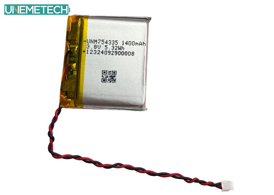 Jakość 4.35V Wysokonapięciowe baterie LiPo 754335 3.8V 1400mAh Pojemnik litowy polimerowy fabryka