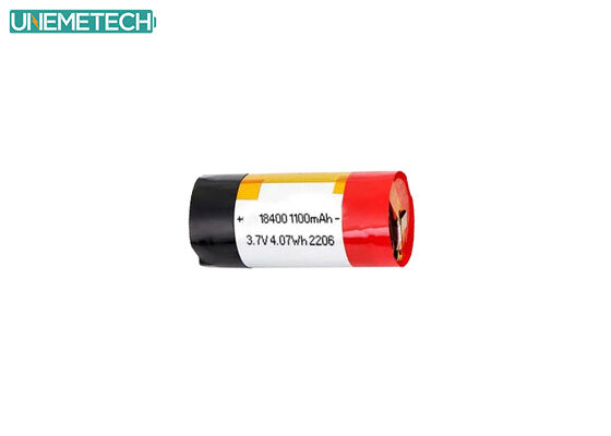 Jakość Cylindryczna bateria litowo-polimerowa 3A wyładowcza 18400 3,7 V 1100 mAh do e-papierosów fabryka