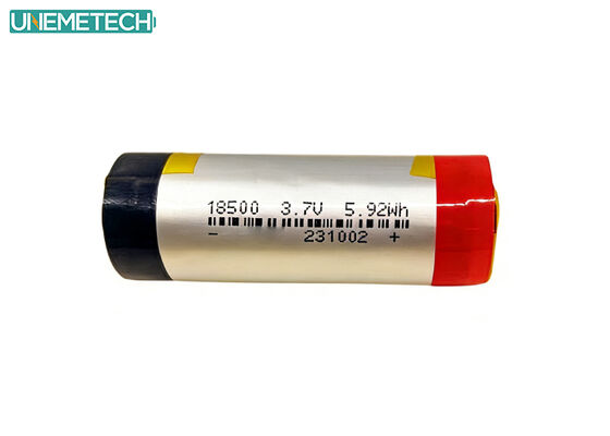 Jakość 3A Bateria LiPo cylindryczna 3.7V 1600mAh 18500 Litium Polymer Battery For Consumer Electronics fabryka